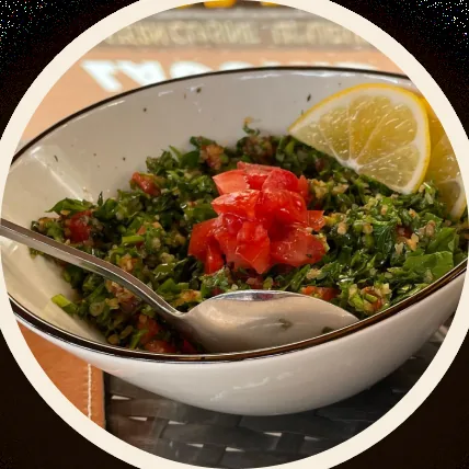 Tabbouleh with tomato and lemon